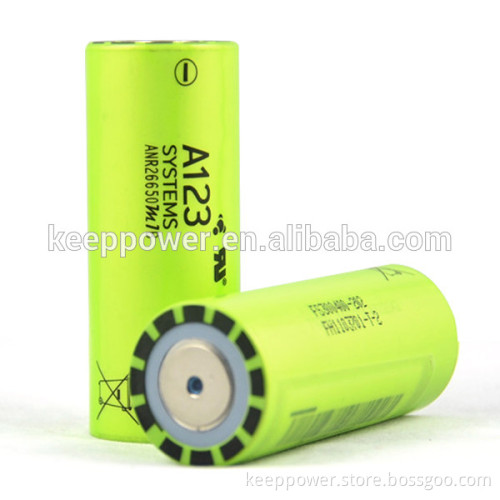 In stock! High power A123 ANR26650m1b 2500mah Lifepo4 battery cells